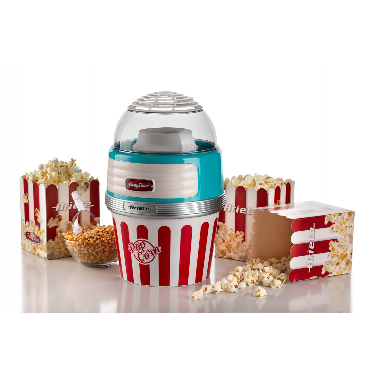Ariete 2957/01 Machine à Popcorn, 1100 W, Bleu, Rouge, Blanc