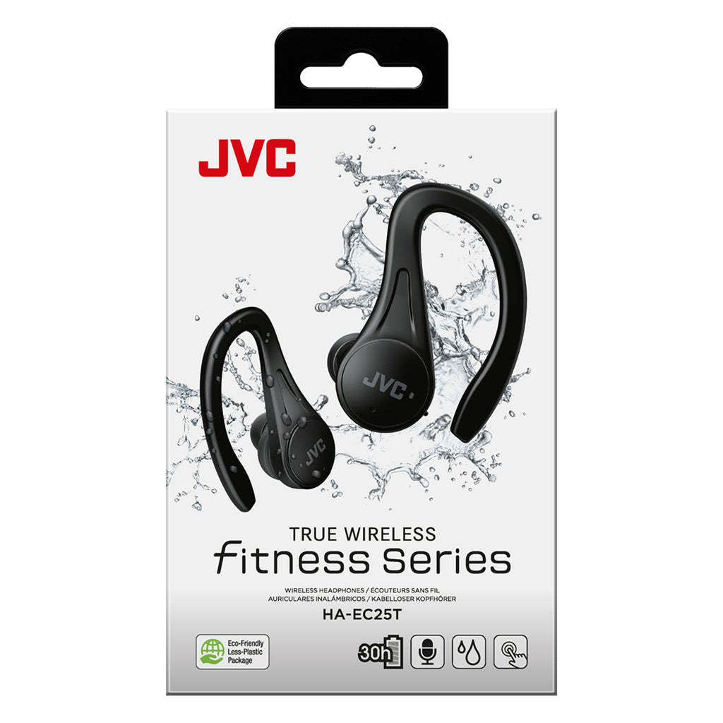 JVC HA-EC25T Casque True Wireless Stereo (TWS) Crochets auriculaires, Ecouteurs Appels/Musique Bluetooth Noir