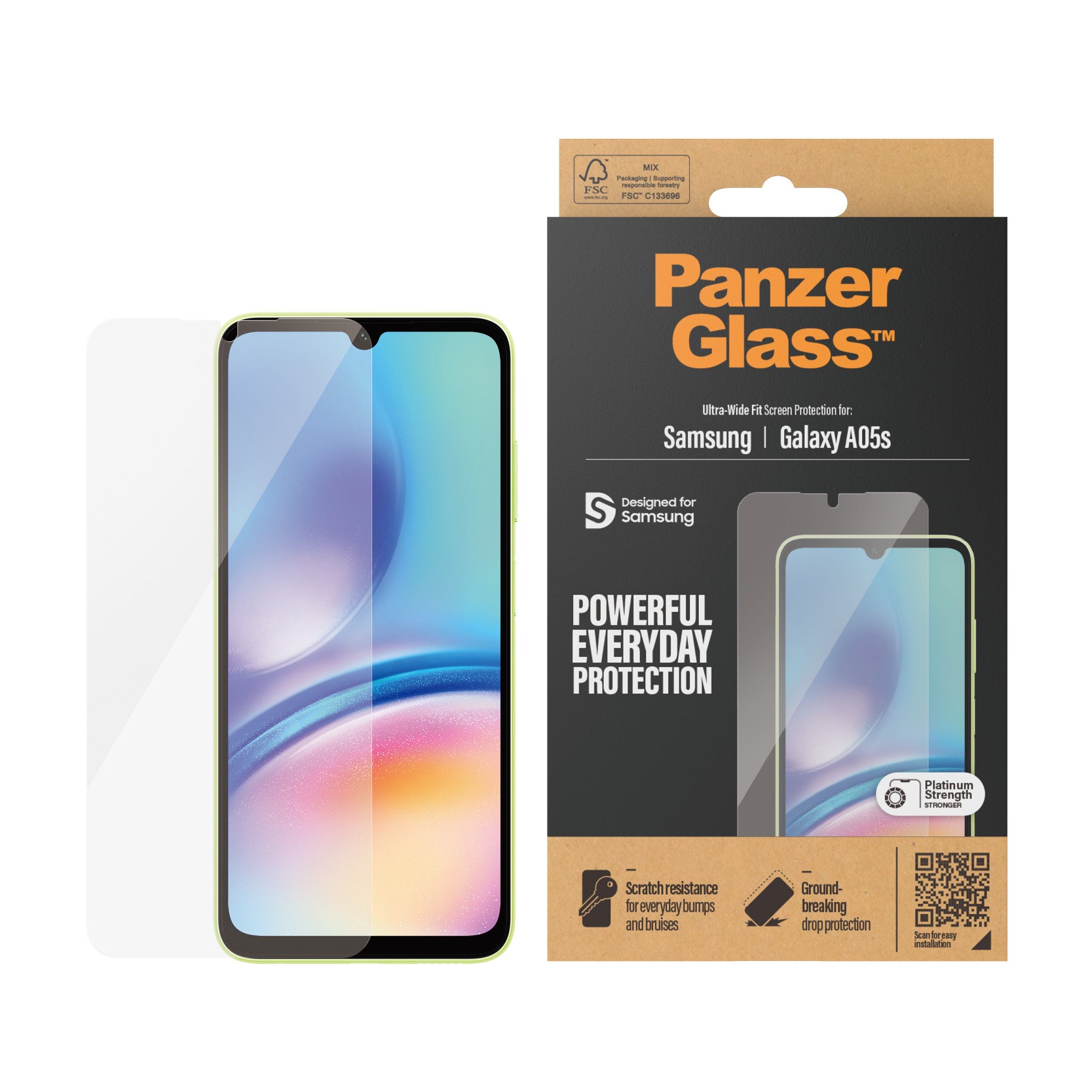 PanzerGlass PanzerGlass ® Screen Protector Samsung Galaxy A05s | Ultra-Wide Fit Protection d'écran transparent 1 pièce(s)