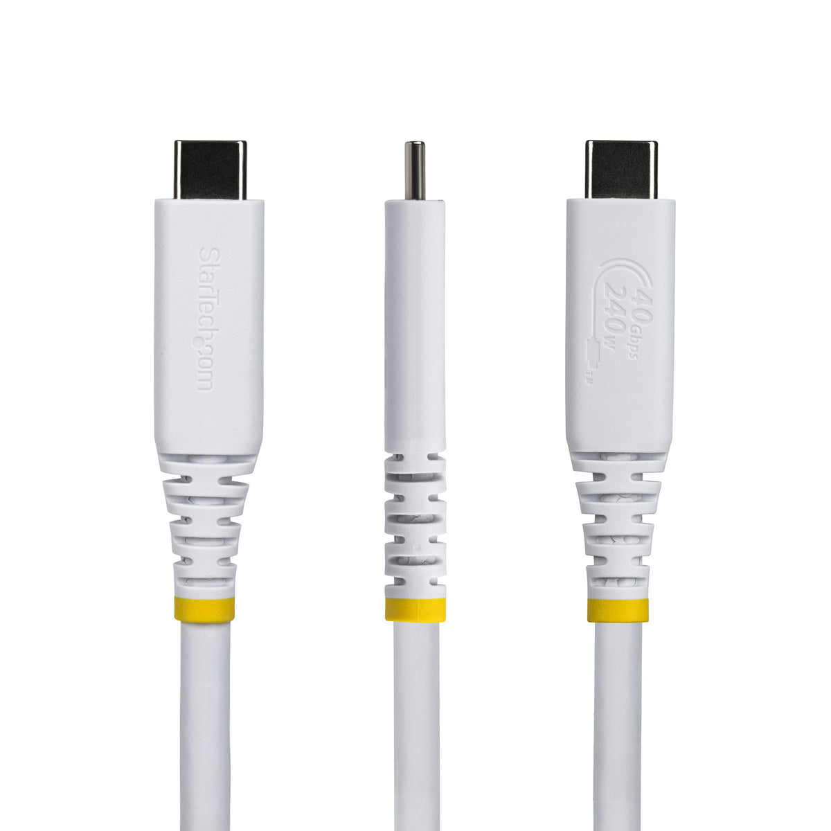 StarTech.com Câble USB4 1m 40 Gbps USB-C Certifié USB-IF 240W PD 8K 60Hz DP2.1 Blanc