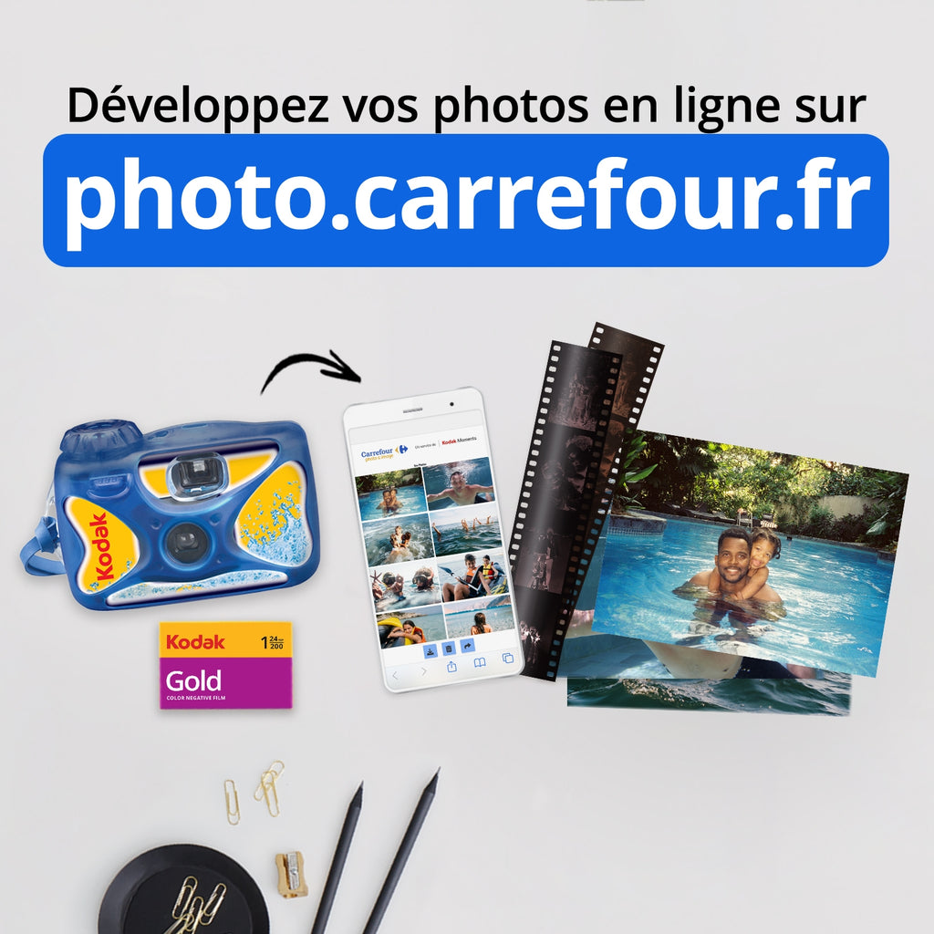 Kodak Appareil photo jetable étanche 27 poses Sport