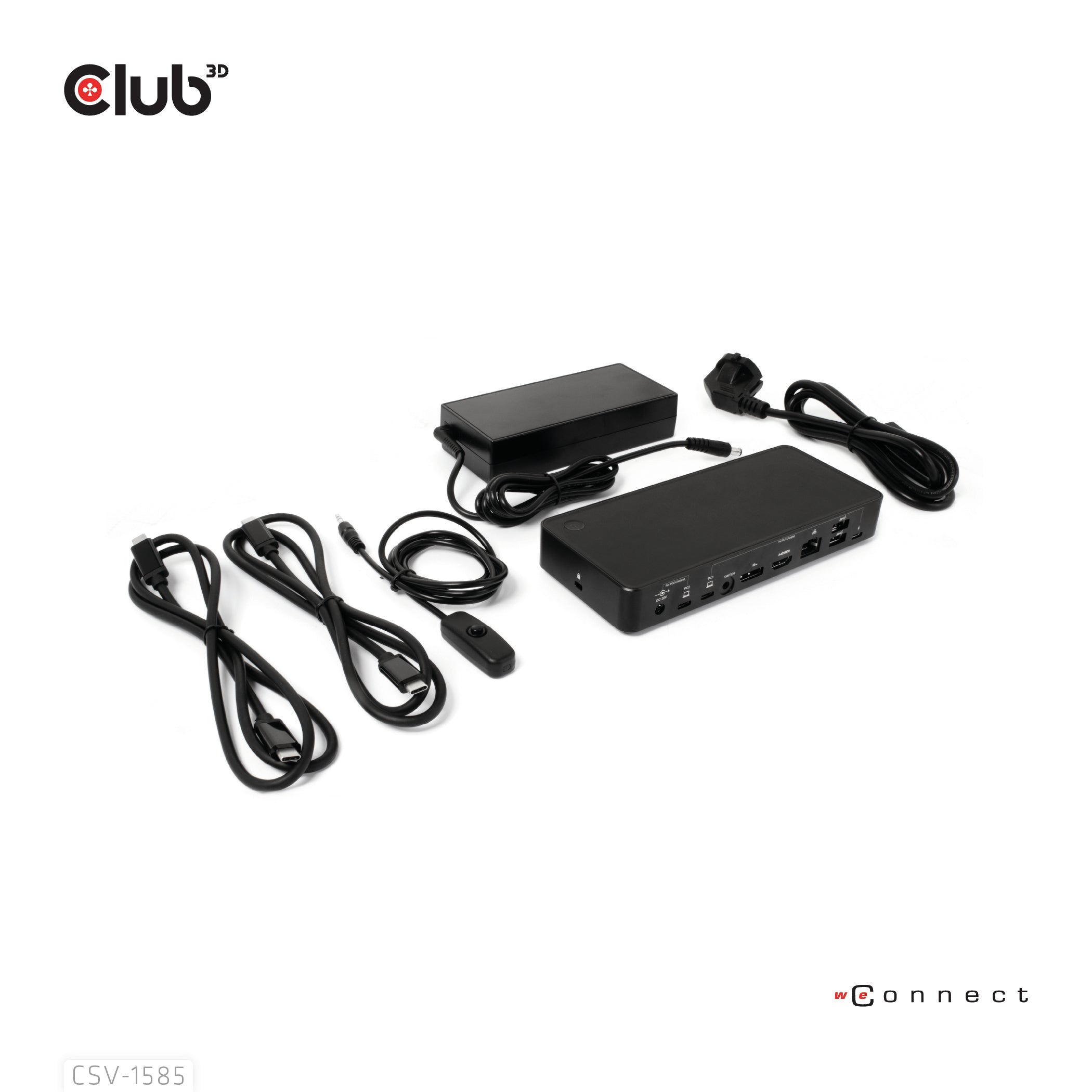 CLUB3D CSV-1585 commutateur écran, clavier et souris Noir