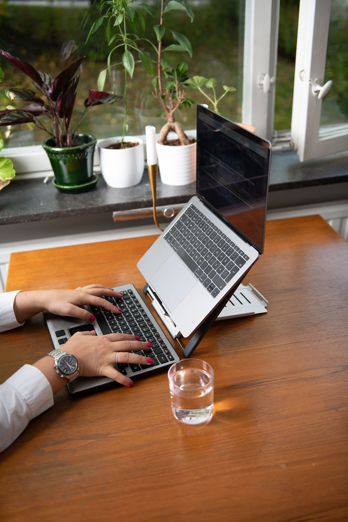 Clavier et Souris Mousetrapper Alpha Nordic, USB et Bluetooth, QWERTY Nordique, Noir et Argent