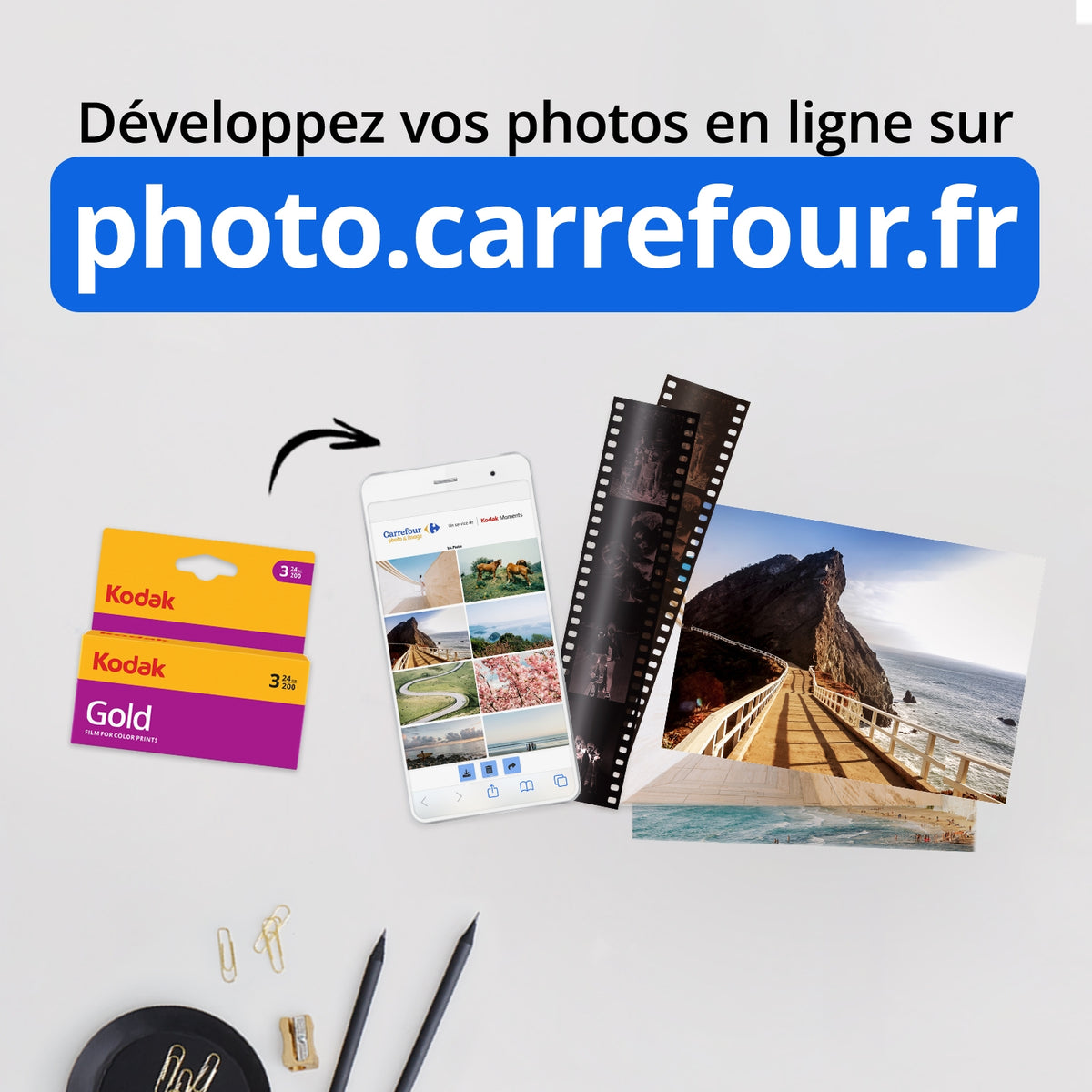 Kodak Film argentique Gold 200 24 poses x 3
