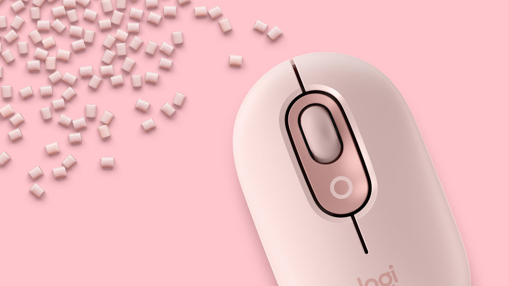 Logitech POP med Emoji knap Optisk trådløs mus Pink