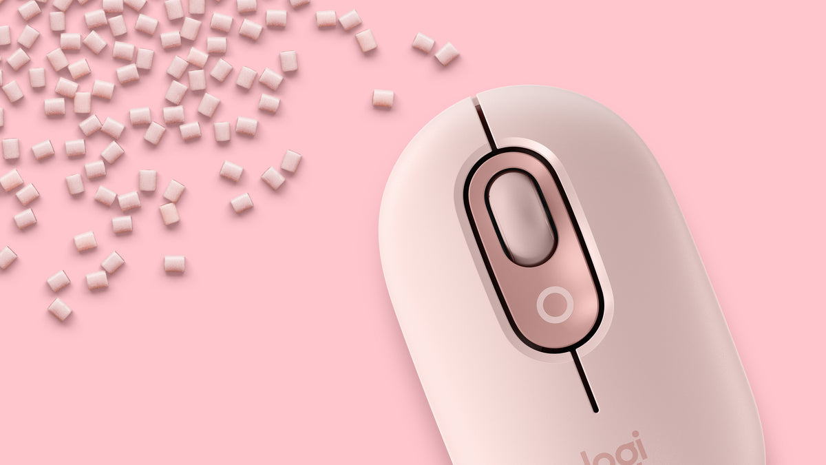 Logitech POP med Emoji knap Optisk trådløs mus Pink