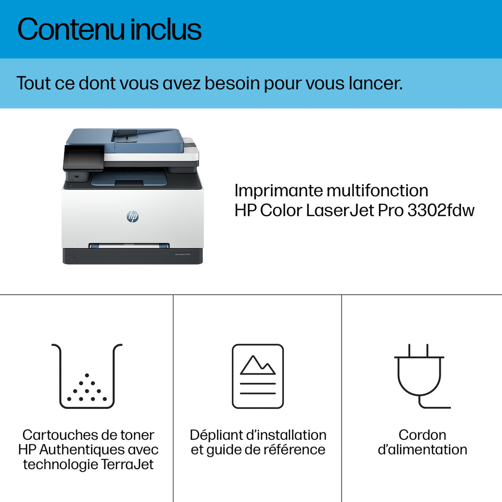 HP Color LaserJet Pro Imprimante multifonction 3302fdw