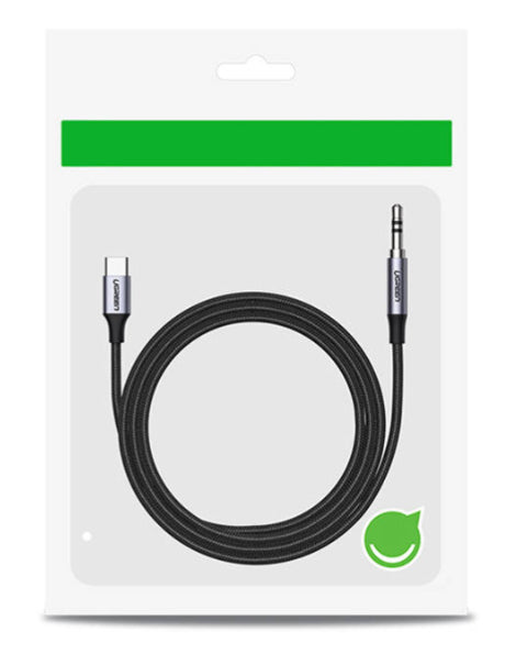 Ugreen CM450 câble audio 1 m 3,5mm USB Type-C Noir