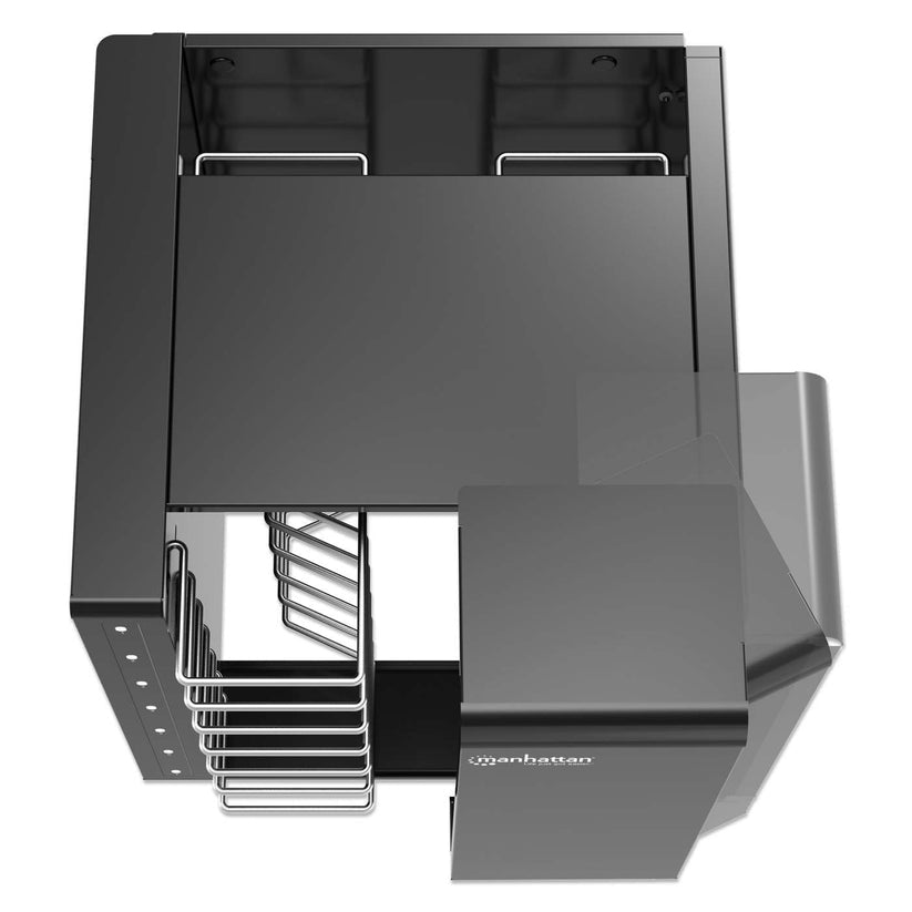 Manhattan Armoire de charge USB-C 65W de bureau 7 ordinateurs portables (jusqu’à 16"), compatible avec ordinateurs portables, iPads, MacBooks et autres appareils USB-C, compartiments 402×290×50 mm, câbles USB-C inclus, chariot, câbles d’alimentation EU/UK - vue 7