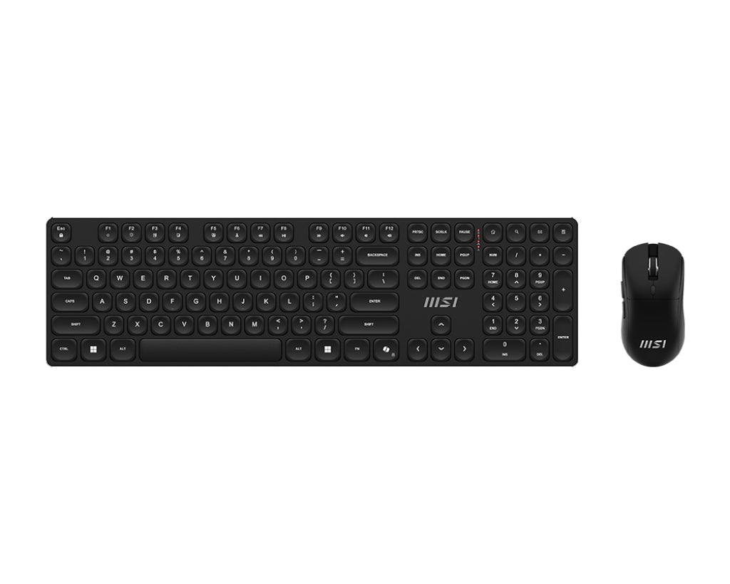 MSI FORGE K210 WIRELESS COMBO clavier Souris incluse maison/bureau USB Noir