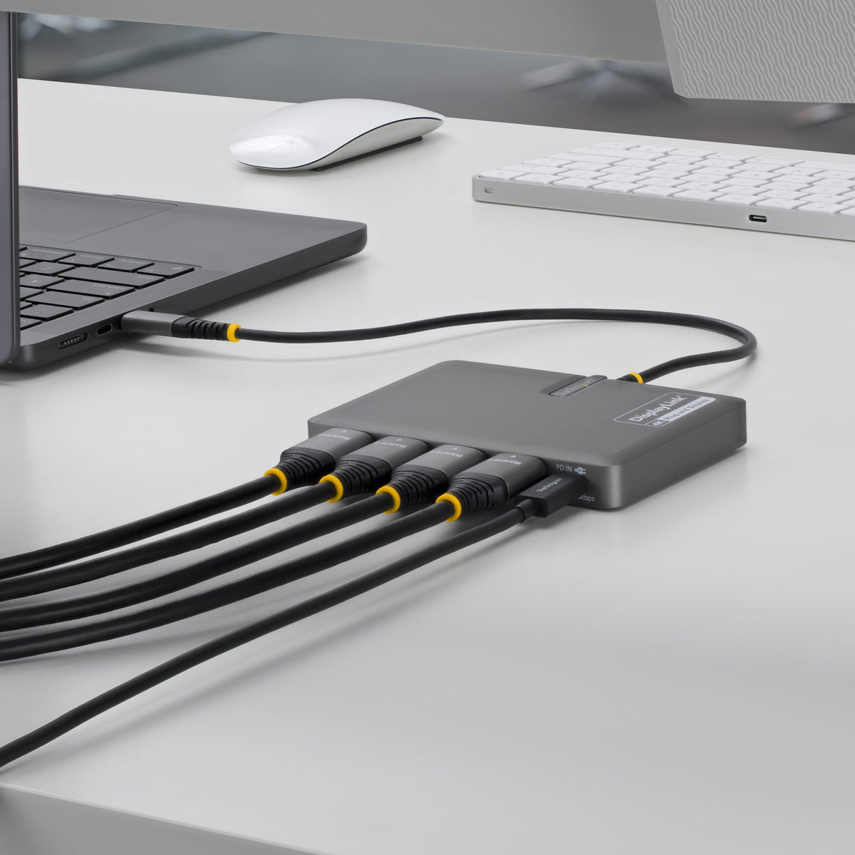 StarTech.com QUAD-USB-HDMI-ADAPT station d'accueil Avec fil USB 3.2 Gen 1 (3.1 Gen 1) Type-C Gris - vue 5