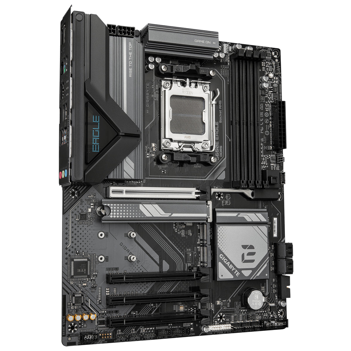 GIGABYTE B650E EAGLE Carte Mère – Processeurs AMD Ryzen 9000 Series, VRM 8+2+2 phases, jusqu’à 8200 MHz DDR5 (OC), 1x PC