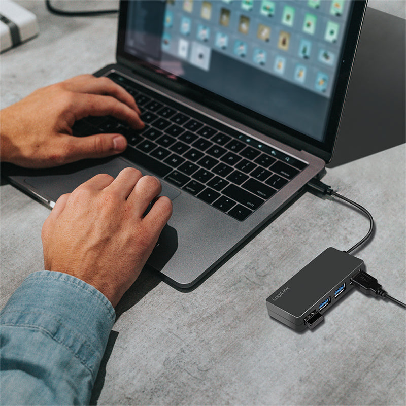 LogiLink UA0396 Hub USB 3.2 Gen 1 Type-A 5000 Mbit/s Noir