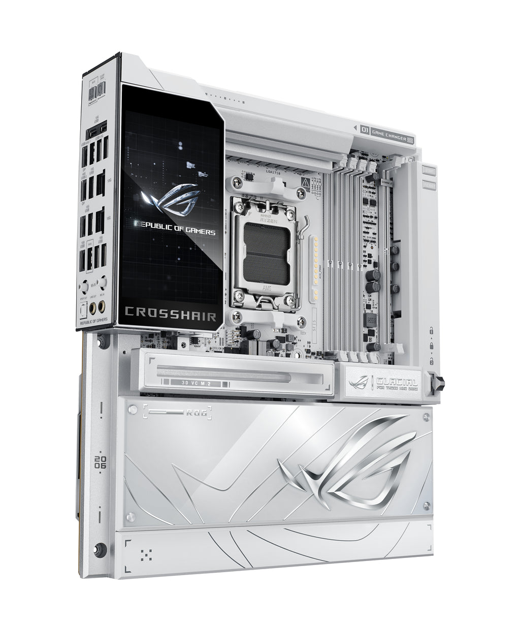 ASUS ROG CROSSHAIR X870E GLACIAL AMD X870E Emplacement AM5 ATX étendu