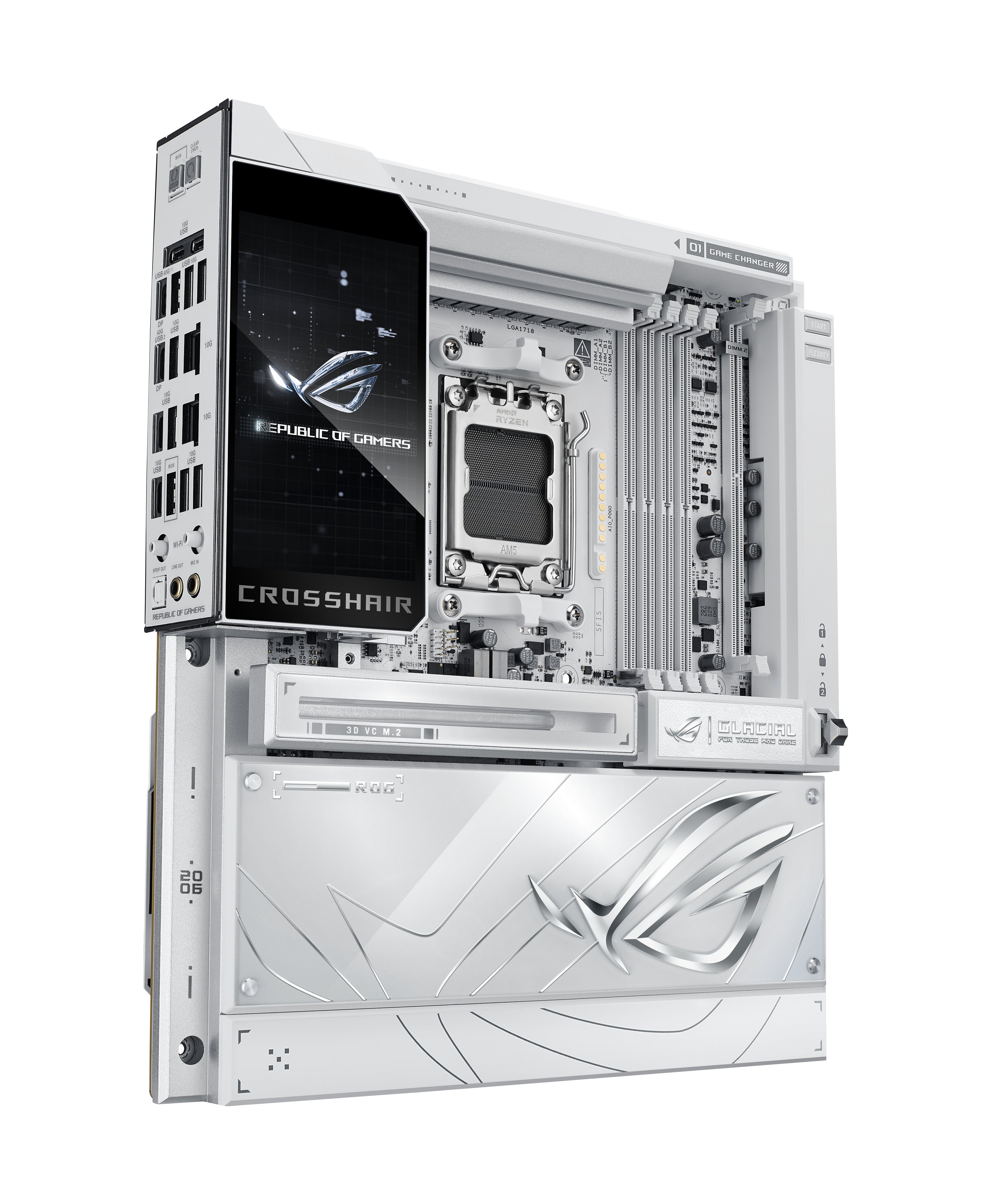 ASUS ROG CROSSHAIR X870E GLACIAL AMD X870E Emplacement AM5 ATX étendu