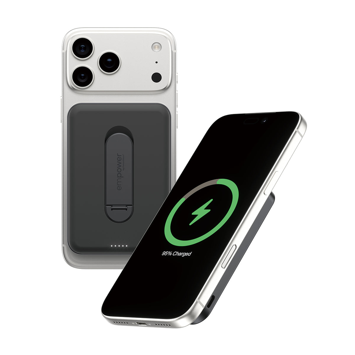PanzerGlass empower™ by ® empower™ Bank w. Spin Stand | 5000mAh | Space Black Noir