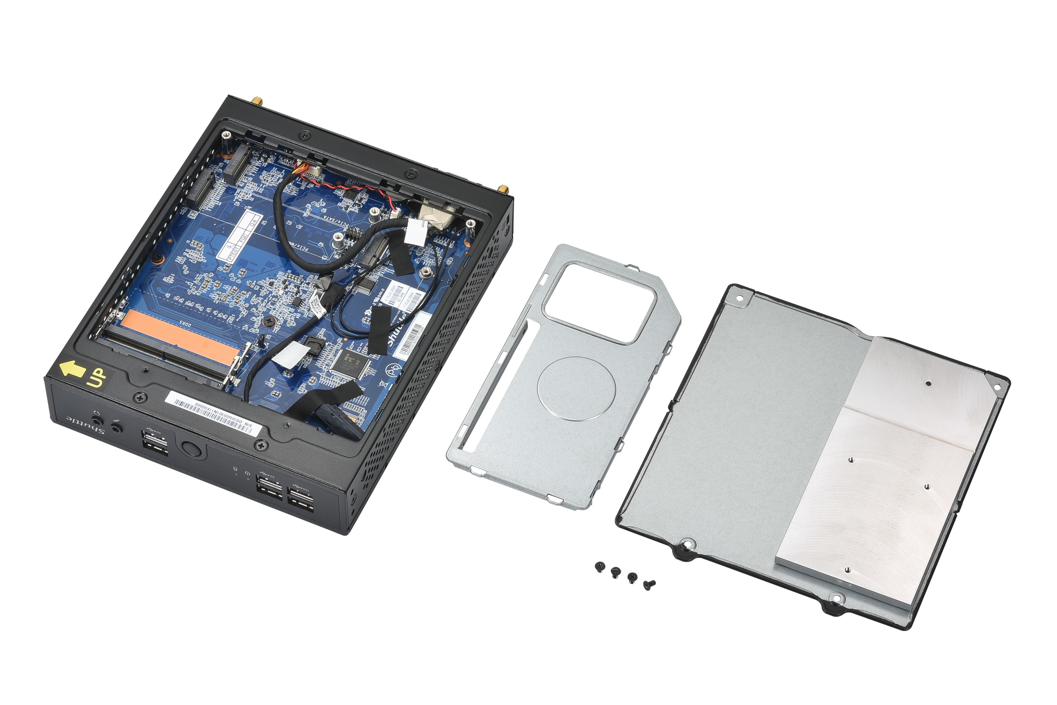 Shuttle XPC slim Barebone DS50U5, i5-1335U, 2x LAN (1x 2.5Gbit ,1x 1Gbit), 1xCOM,1xHDMI,1xDP, 1x VGA, fanless, fonctionnement permanent 24/7