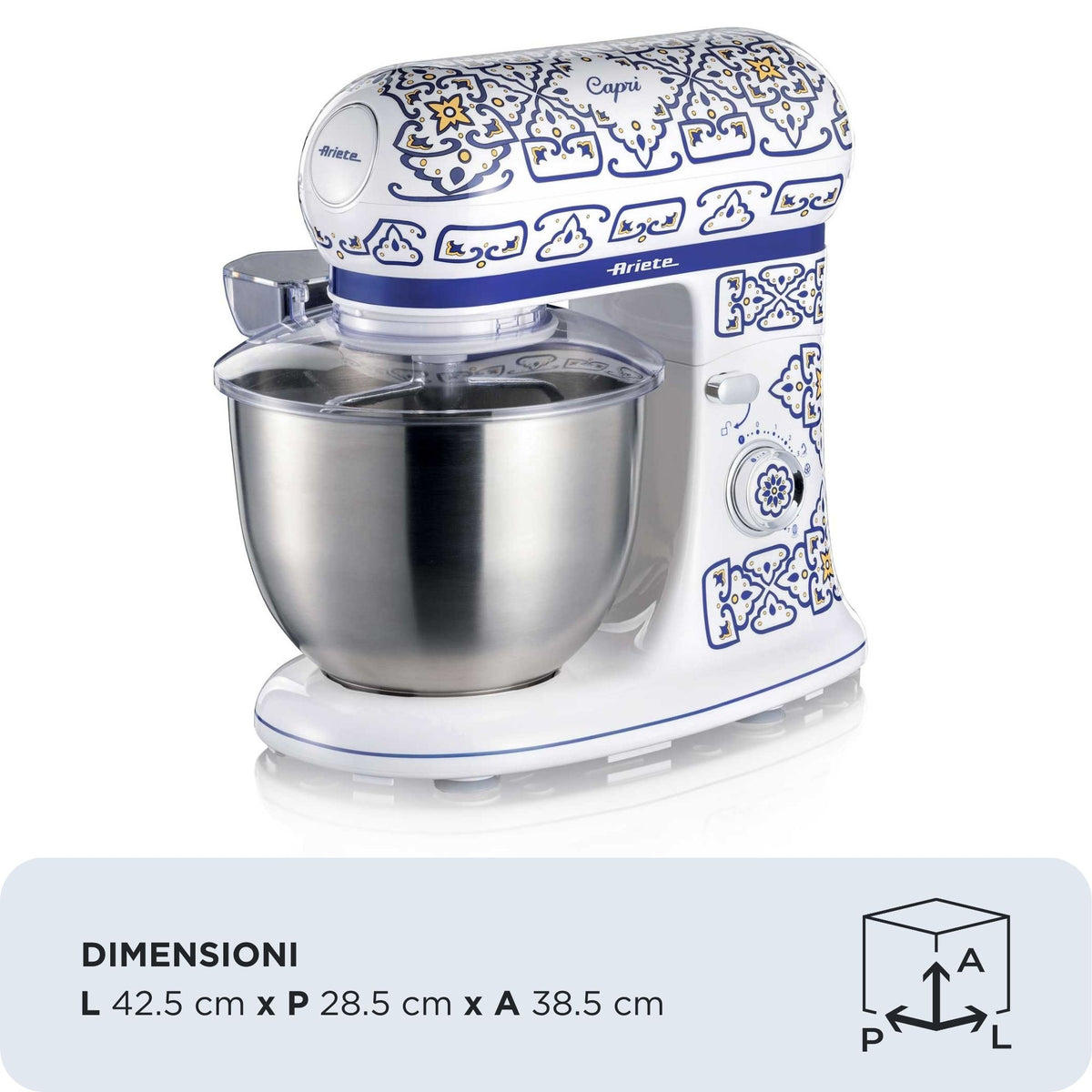 Ariete 1588/0C Robot mixer 1200 W Blanc, Bleu clair - vue 4