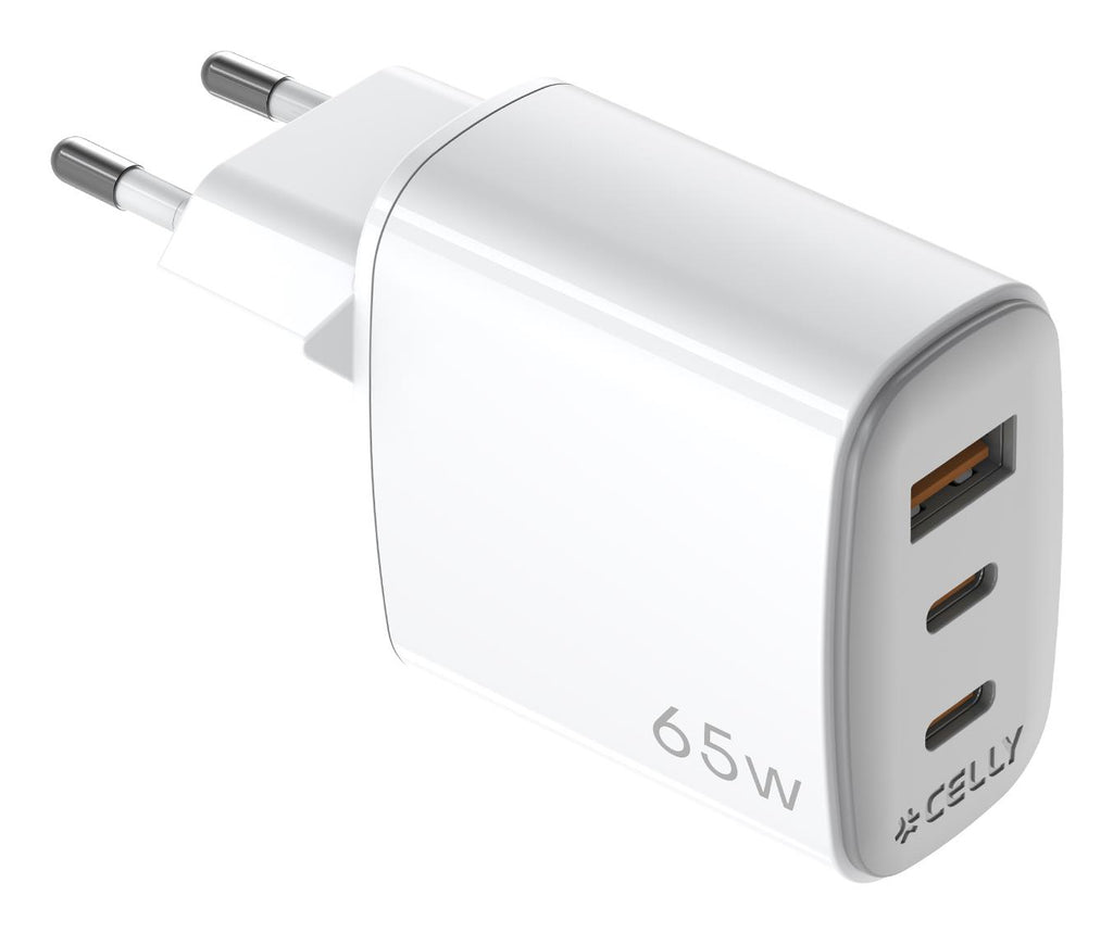 Chargeur Secteur USB-C pour Smartphone et Tablette, 2 Ports USB-C, Blanc, Modèle UPTC1USB2USBC65