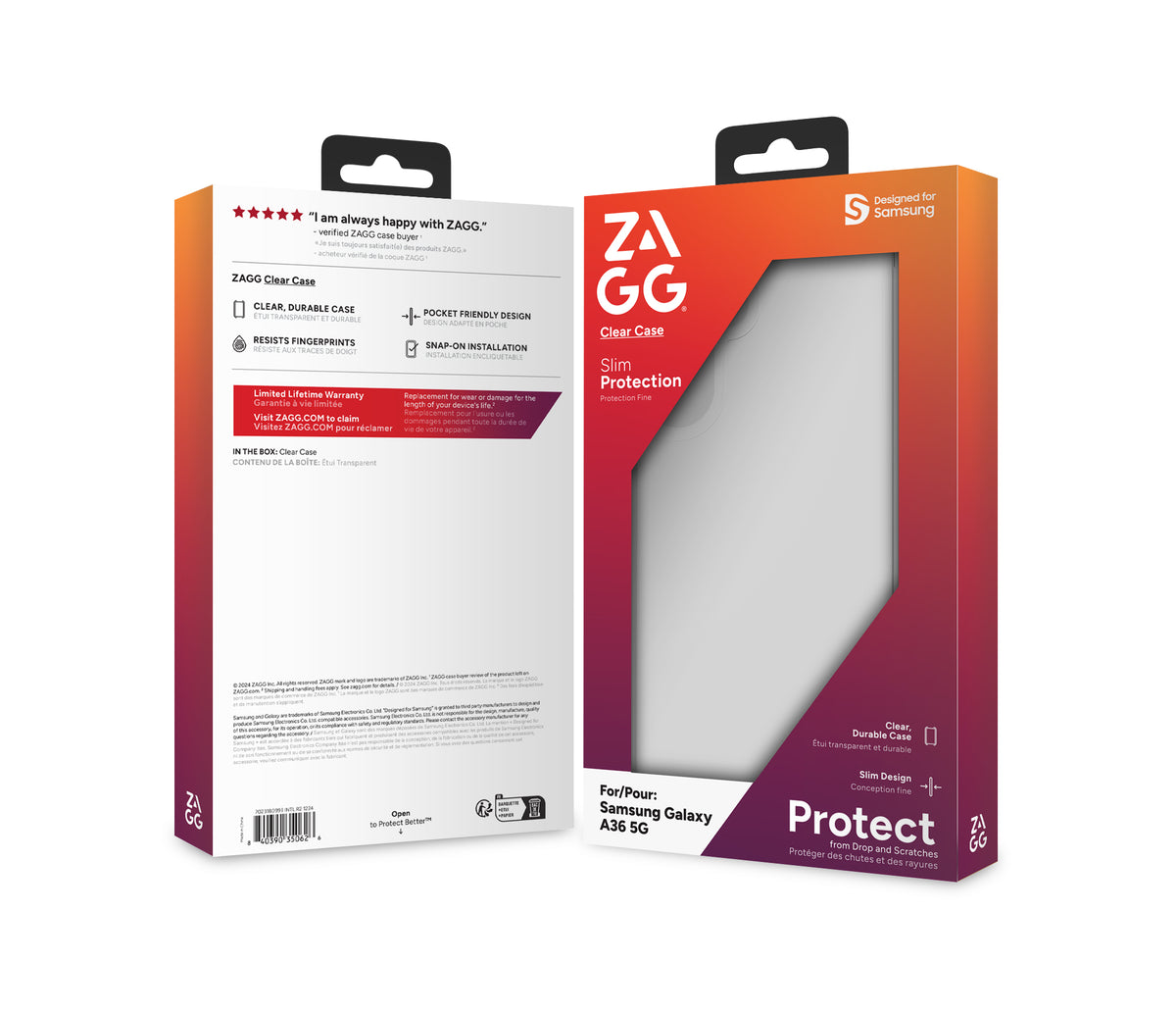 ZAGG Clear coque de protection pour téléphones portables 17 cm (6.7") Housse Transparent - vue 5