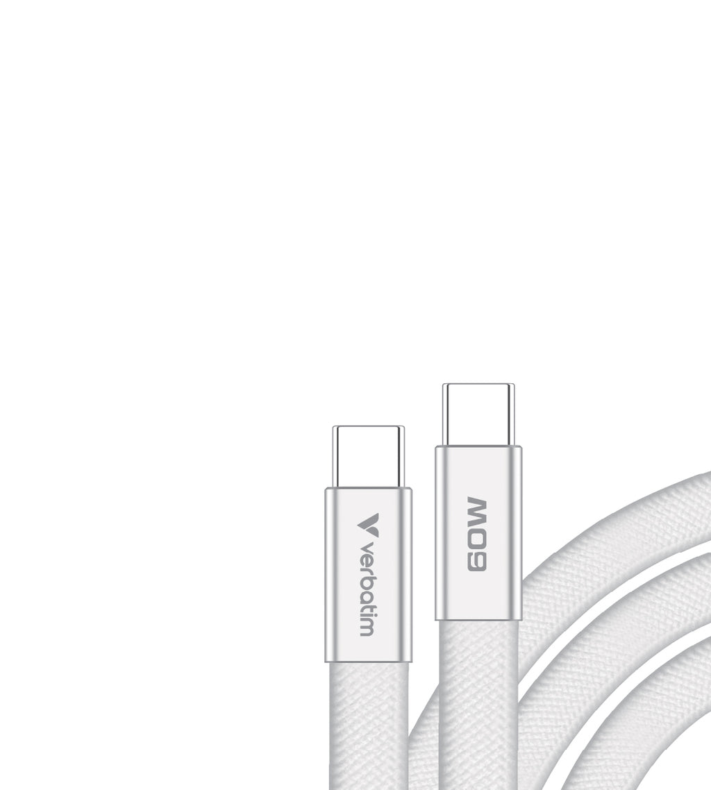 Verbatim Câble USB-C vers USB-C Sync & Charge 60W, 120cm, Blanc