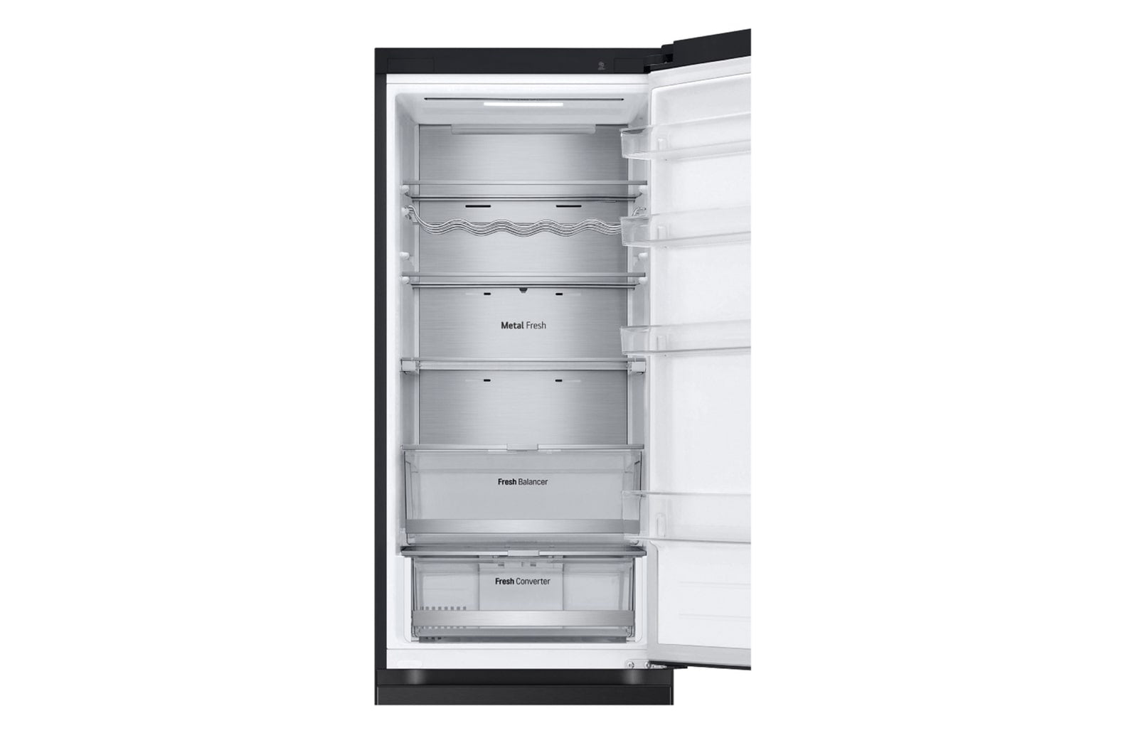 LG GBV7270BEV réfrigérateur-congélateur Pose libre 387 L Noir