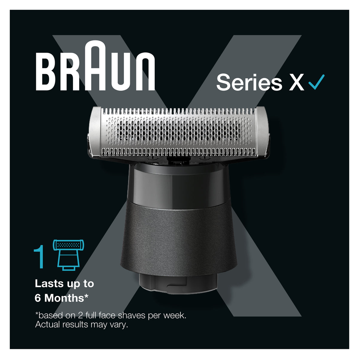 Tête de rasage pour Braun XT20, Noir