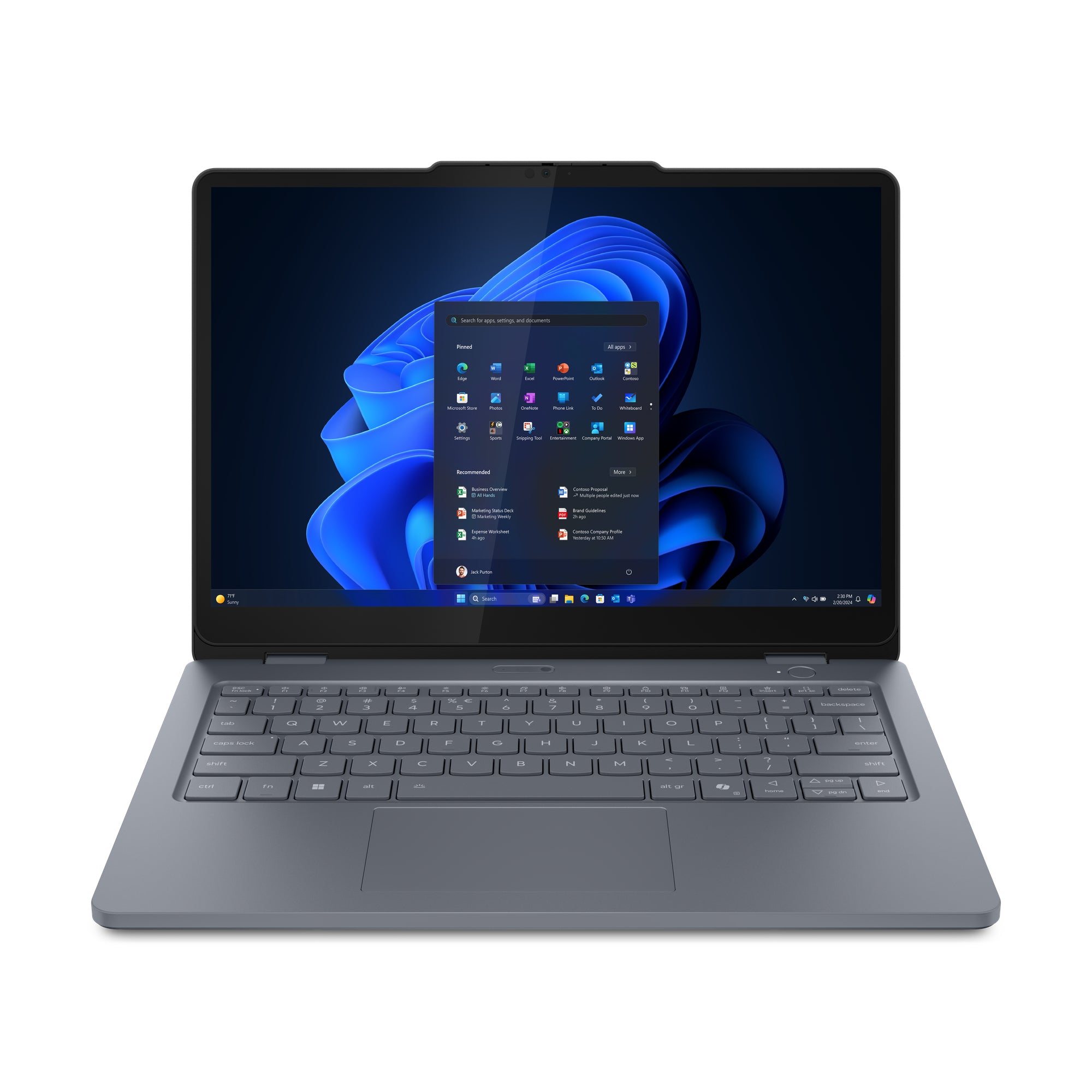 Lenovo 13w 2-in-1 Gen 3 Intel Core 5 120U Hybride (2-en-1) 33,8 cm (13.3") Écran tactile WUXGA 16 Go DDR5-SDRAM 512 Go SSD Wi-Fi 6E (802.11ax) Windows 11 Pro Allemand Gris