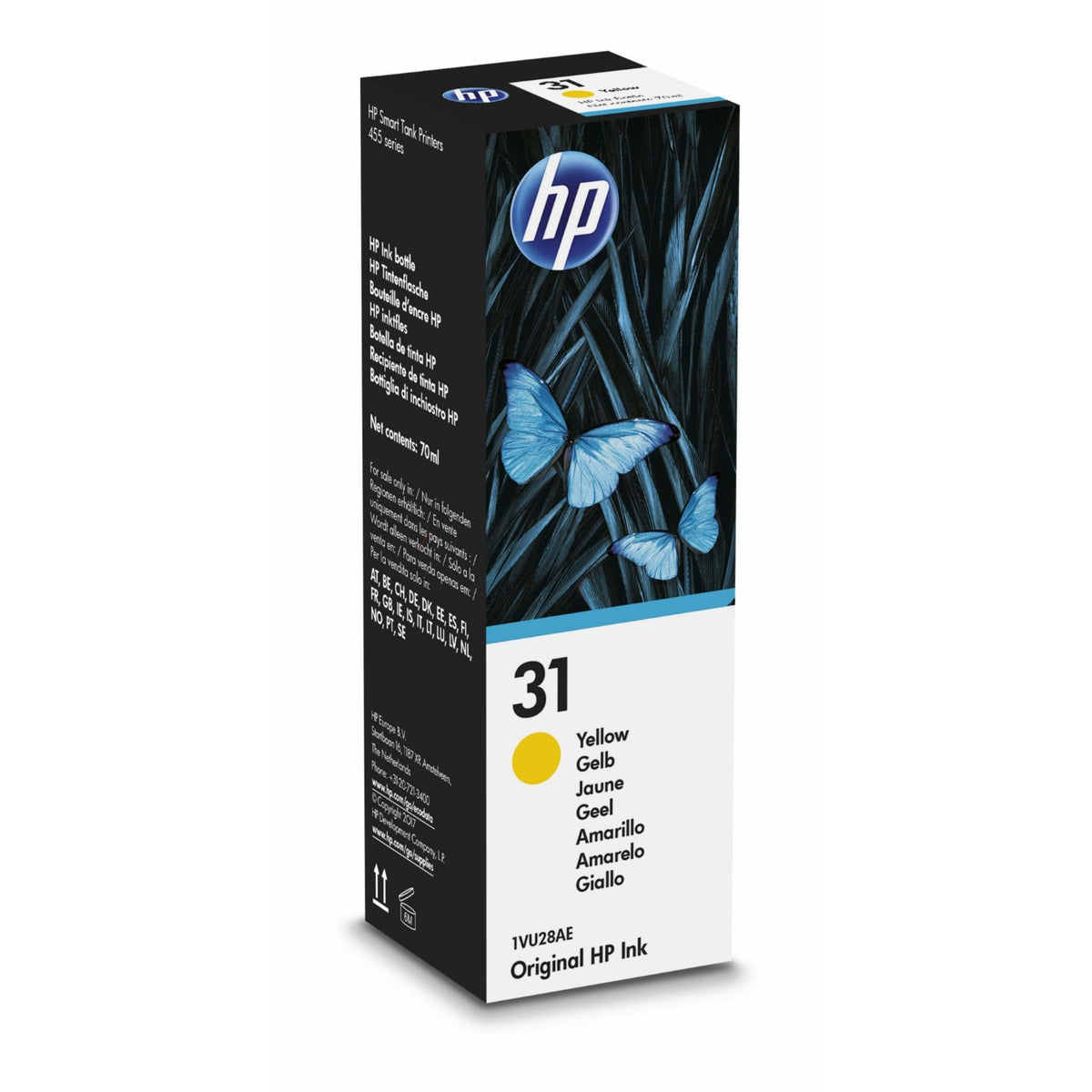 HP Bouteille d'encre HP 31 Jaune