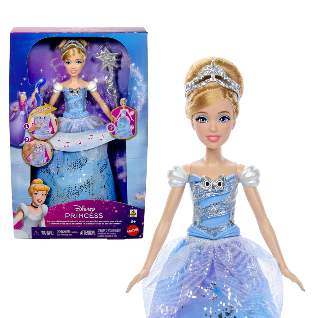 Mattel Games Poupée Cendrillon Robe Enchantée