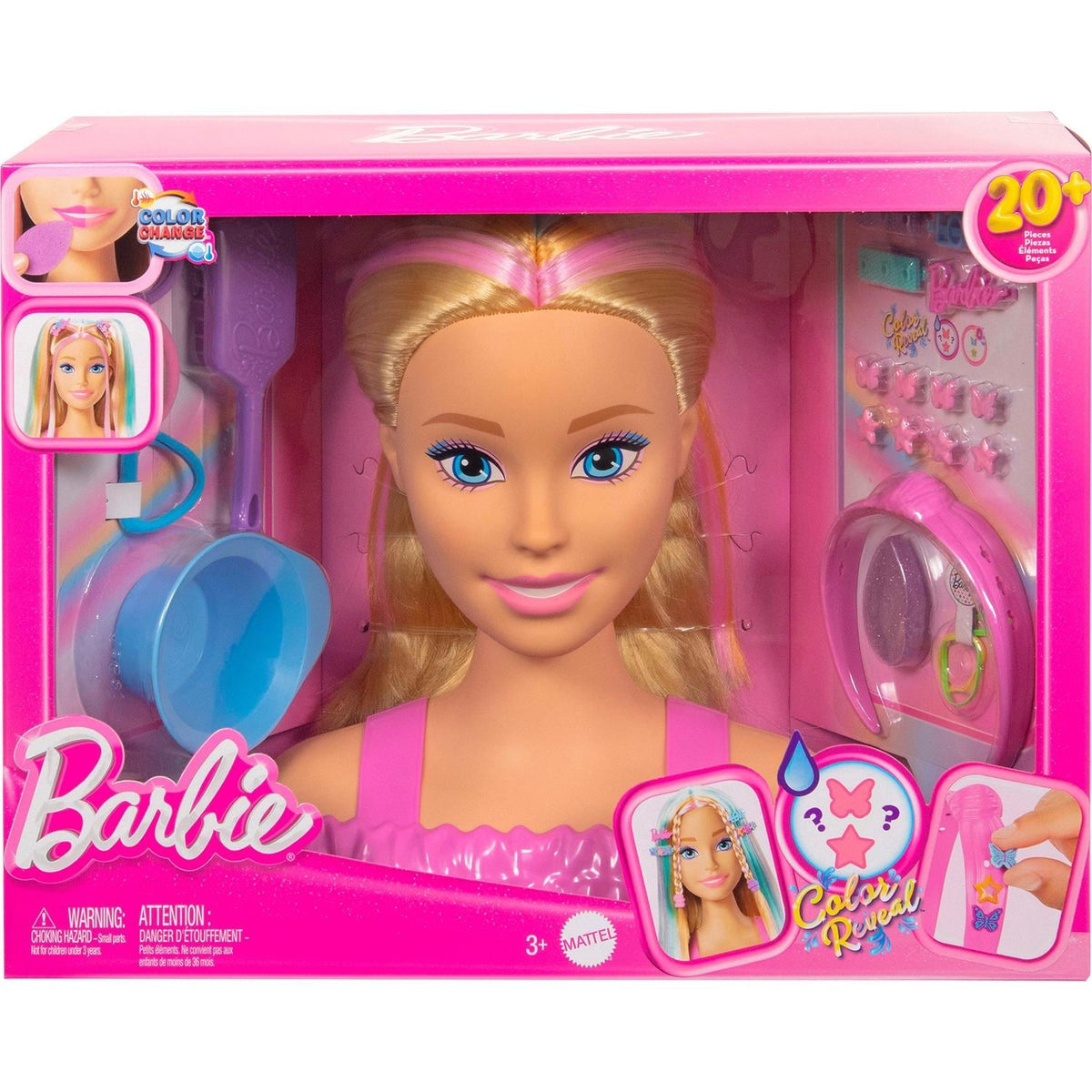 Mattel Poupée Barbie Tête a coiffer blonde avec accessoires