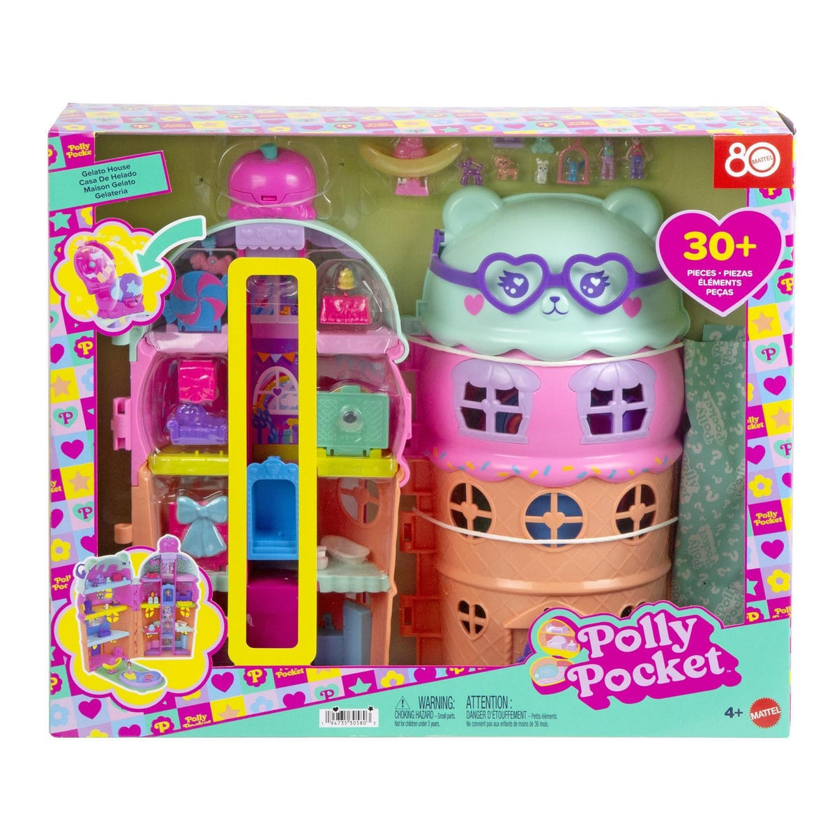 Mattel Polly Pocket Maison Cornet de Glace