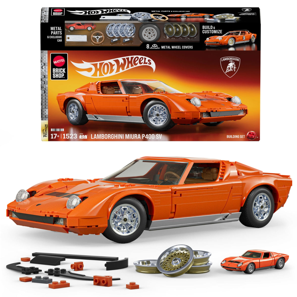 Mattel Coffret de Construction Lamborghini Miura P400 SV de 1971 Hot Wheels