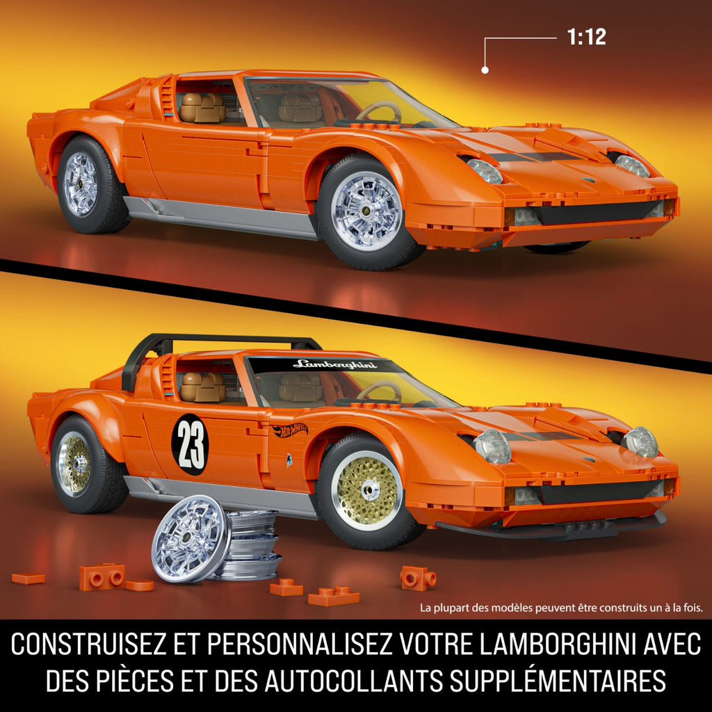 Mattel Coffret de Construction Lamborghini Miura P400 SV de 1971 Hot Wheels