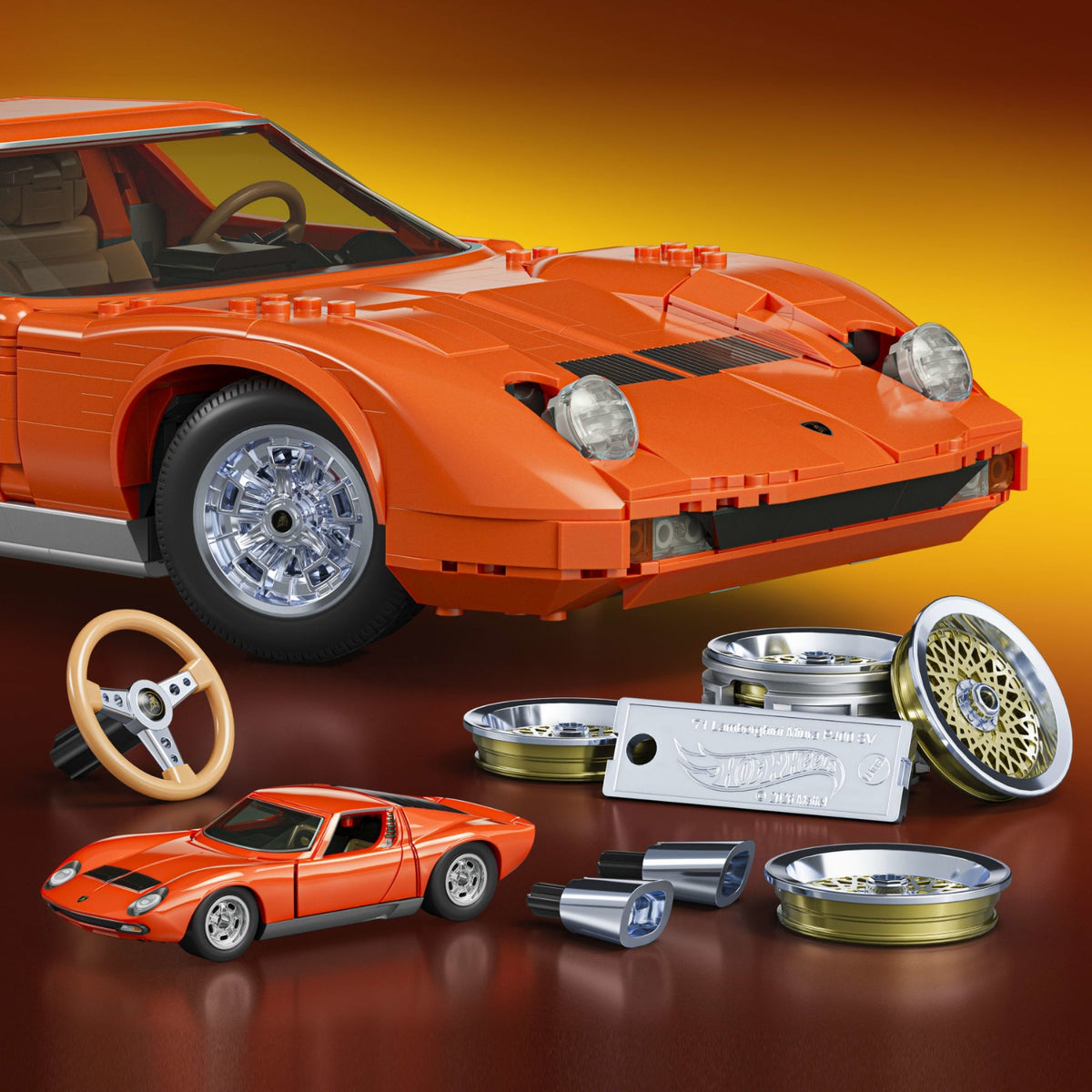 Mattel Coffret de Construction Lamborghini Miura P400 SV de 1971 Hot Wheels
