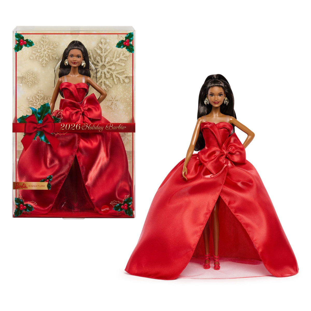 Mattel Poupée Barbie Joyeux Noël 2026 Brune
