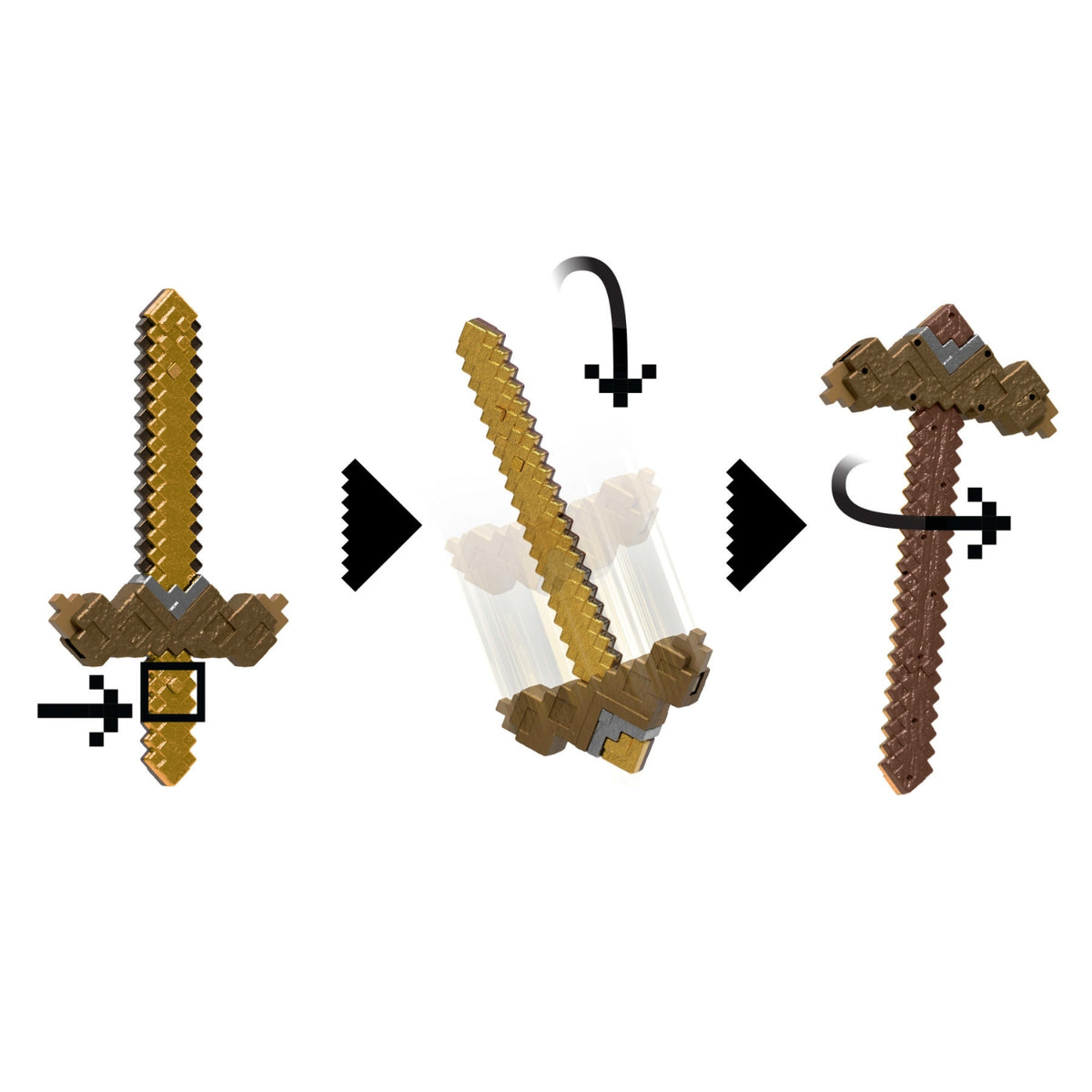 Mattel Épée-Pioche Transformable Minecraft