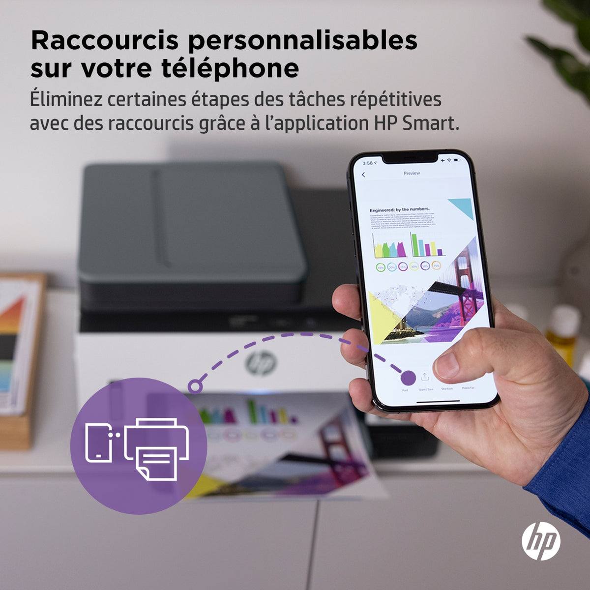 HP Imprimante multifonctions jet d'encre Smart Tank 7605