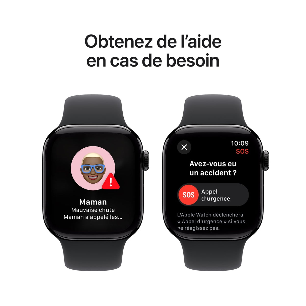 Apple Watch Series 10 GPS 42 mm noir (MWWE3QF/A)