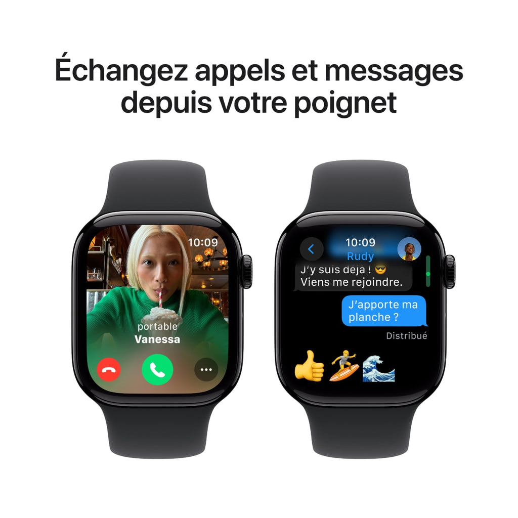 Apple Watch Series 10 GPS 42 mm noir (MWWE3QF/A)