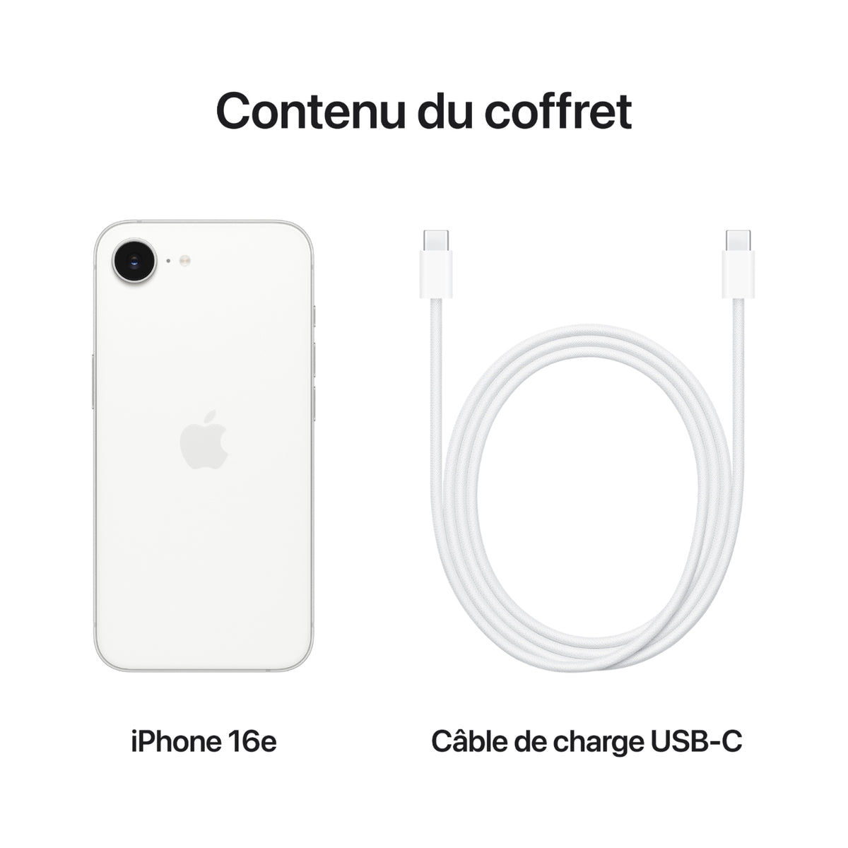 Apple iPhone 16e 128 Go Blanc (MD1R4F/A)