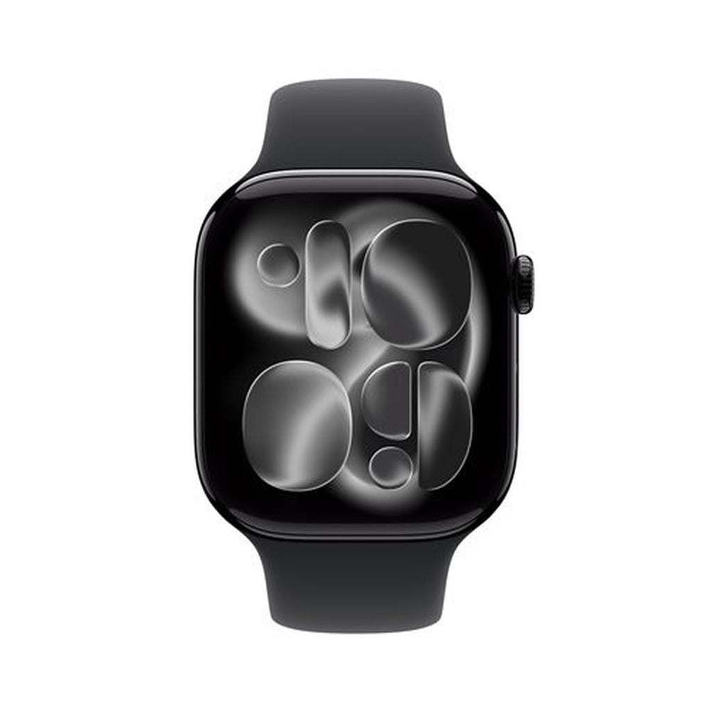 Apple Watch Series 11 GPS 46 mm - Boîtier alu noir / Bracelet Sport noir S/M (MEUW4ZR/A)