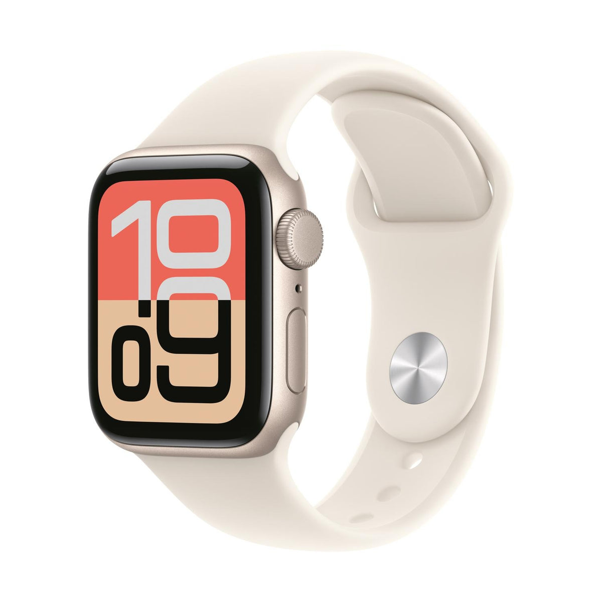 Apple Watch SE 3 GPS 40 mm boîtier blanc / bracelet sport blanc S/M (MEH34ZR/A)