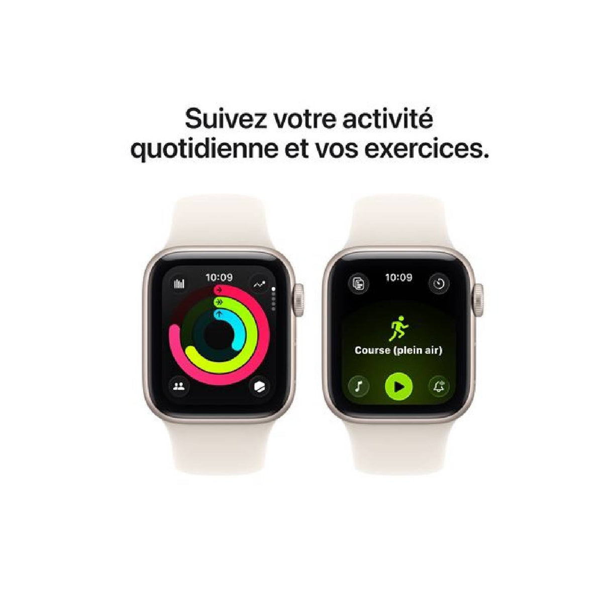Apple Watch SE 3 GPS 40 mm Boîter Stellaire / bracelet sport Stellaire M/L (MEH54ZR/A)