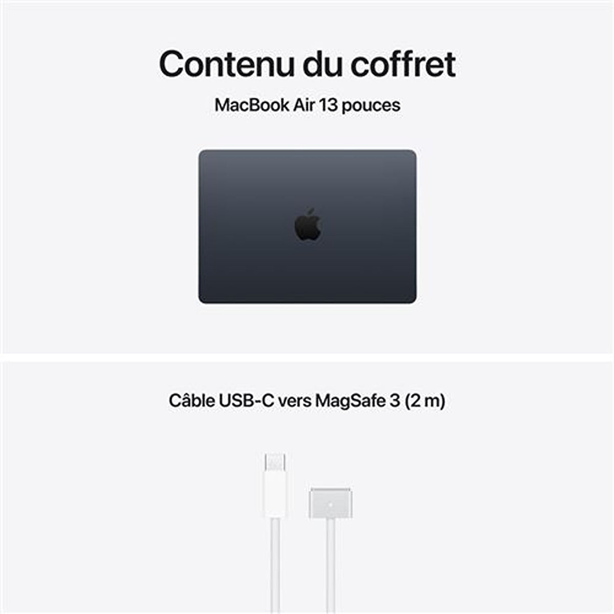 Apple MacBook Air M5 13'' CPU 10 GPU 8 16 Go / 512 Go Noir minuit (MDHE4FN/A)