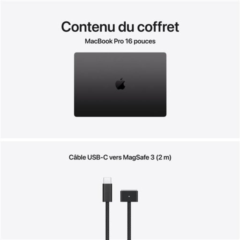 Apple MacBook Pro M5 Pro 16'' CPU 18 GPU 20 48 Go / 1 To Noir sidéral (MGEC4FN/A)
