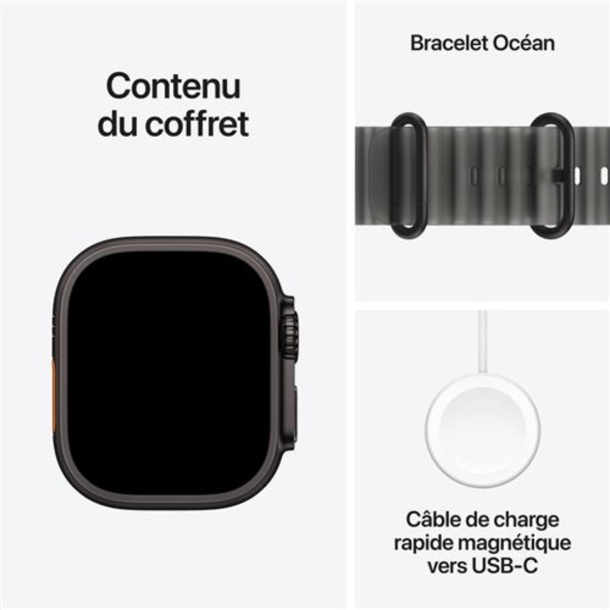 Apple Watch Ultra 4 GPS + Cellular 49 mm Boîtier titane noir (MJAY4QF/A)