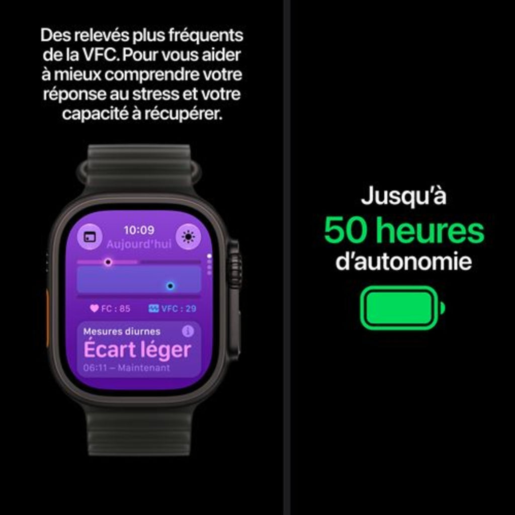 Apple Watch Ultra 4 GPS + Cellular 49 mm Boîtier titane noir (MJAY4QF/A)