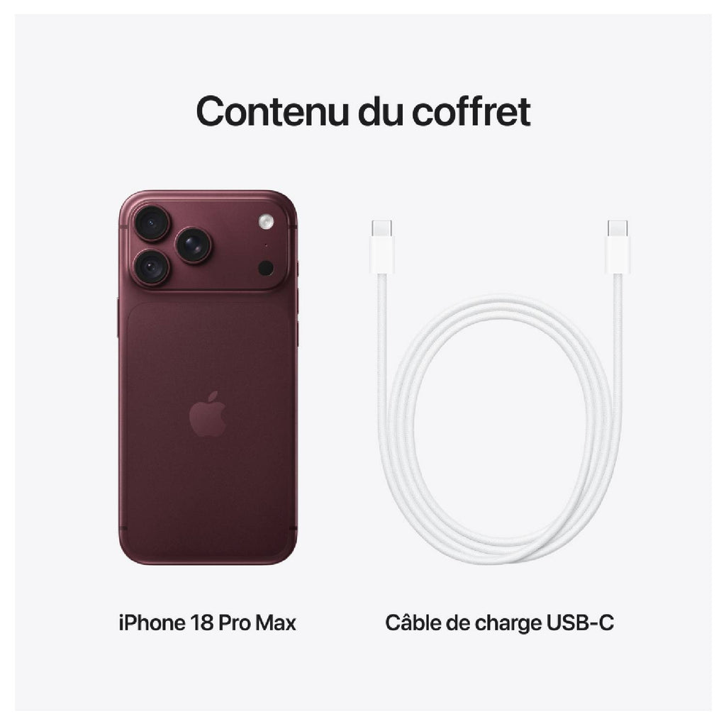 Apple iPhone 18 Pro Max 256 Go Bordeaux (MJXQ4F/A)