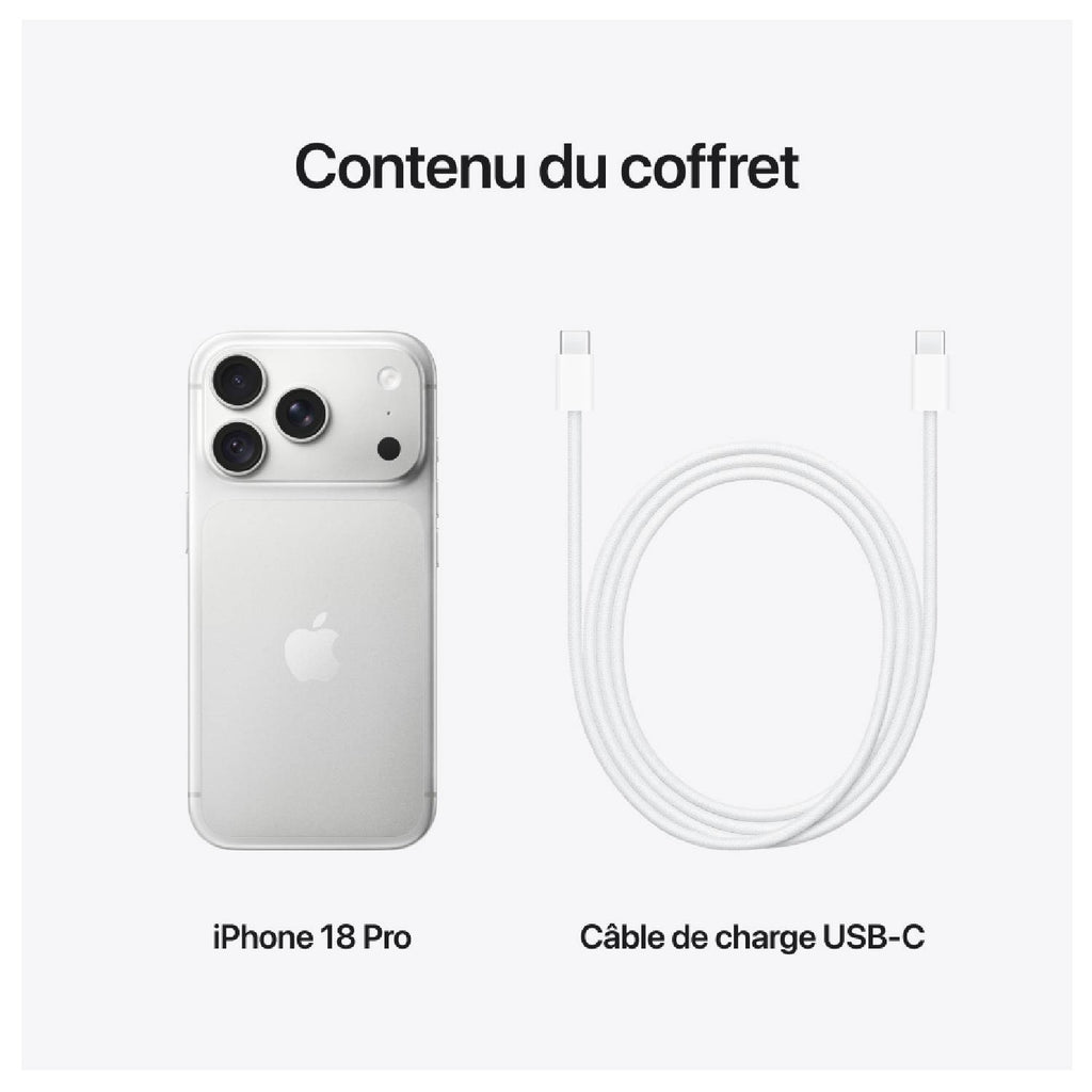 Apple iPhone 18 Pro 256 Go Argent (MJRQ4F/A)